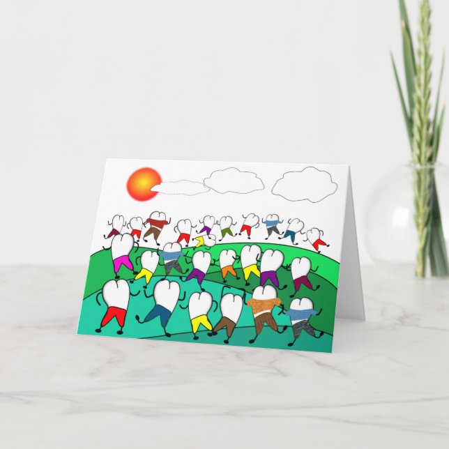 Whimsical Dental Tooth Art Geschenke Karte (Vorderseite)