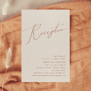 Whimsical Desert Beige Hochzeitsempfangskarte Begleitkarte