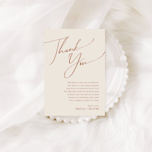 Whimsical Desert   Beige Tisch Dankeskarte Postkarte