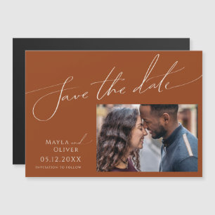 Whimsical Desert Rost horizontale Save the Date Magneteinladung