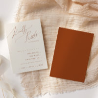 Whimsical Desert Terracotta Menü Auswahl RSVP Kart