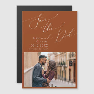 Whimsical Desert Terracotta Save The Date Magneteinladung