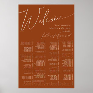 Whimsical Desert Terrakotta Alphabetische Sitzor Poster