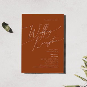 Whimsical Desert Terrakotta-Hochzeitsempfang Einladung