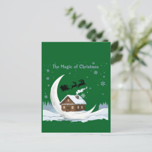 Whimsical "Die Magie von Weihnachten" Weihnachtsma Postkarte