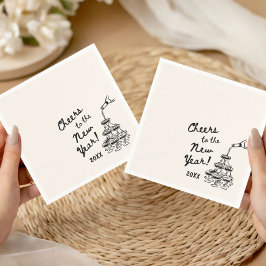 Whimsical Disco Ball New Year's Eve Party Serviette