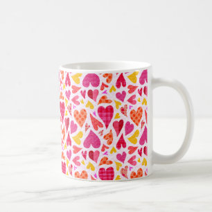 Whimsical Doodle Hörer mit Mustern und Textur Kaffeetasse