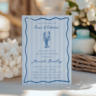 Whimsical Doodle Lobster Brautparty Einladung