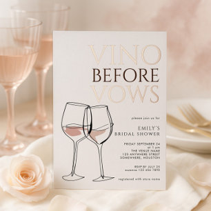 Whimsical Doodle Vino Before Vows Brautparty Folieneinladung