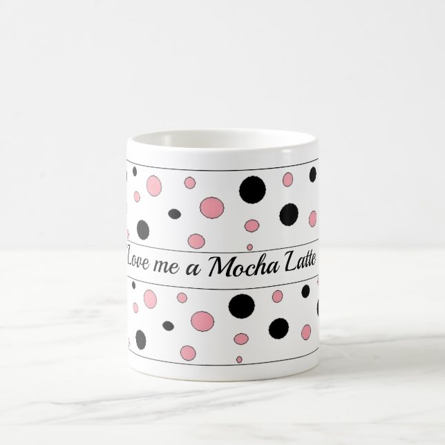 Whimsical Dots Mocha Latte Kaffeetasse (Mittel)