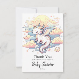 Whimsical Dragon Baby Dusche Dankeskarte