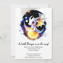 Whimsical Dragon Baby Dusche Einladung