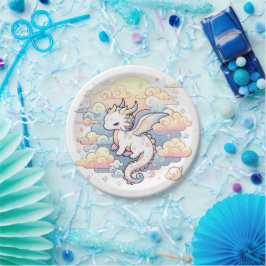 Whimsical Dragon Baby Dusche Pappteller