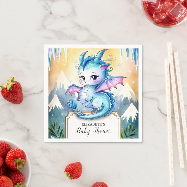 Whimsical Dragon Baby Dusche Serviette (Beispiel)