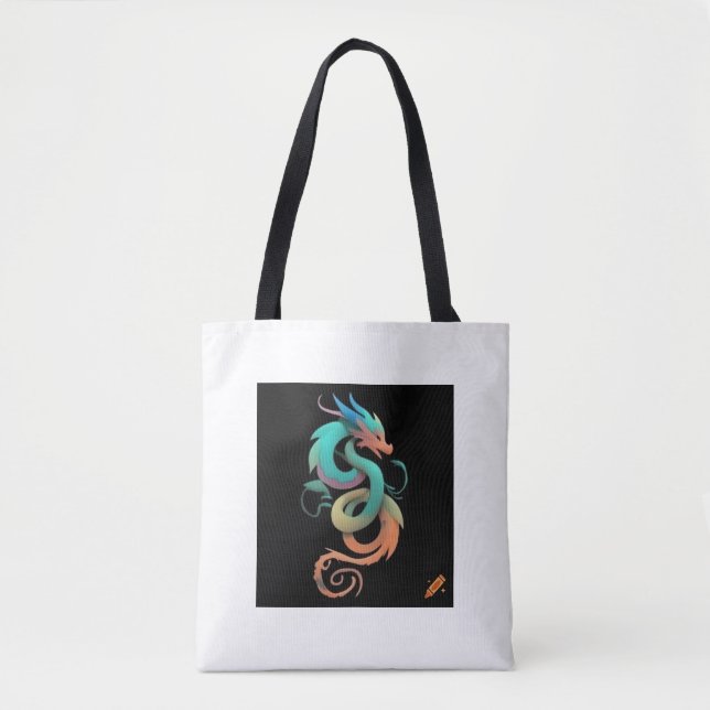 "Whimsical Dragon & Yarn Design Bag for Sale - Cra Tasche (Vorderseite)