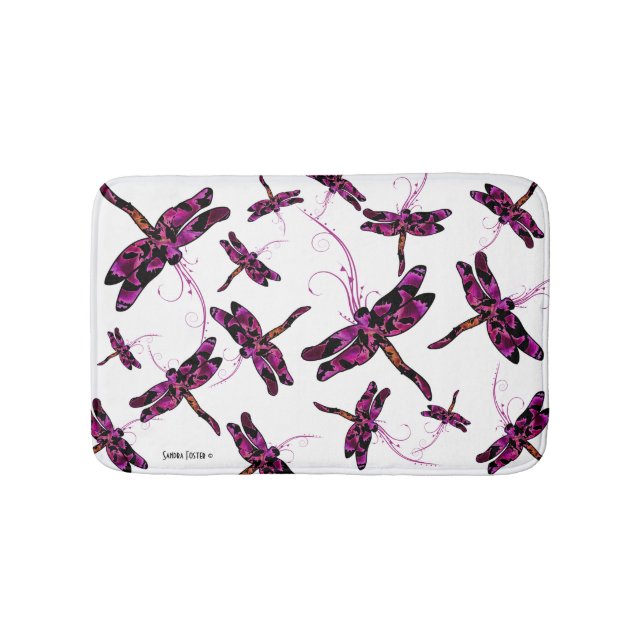 Whimsical Dragonflies Badematte (Vorderseite)
