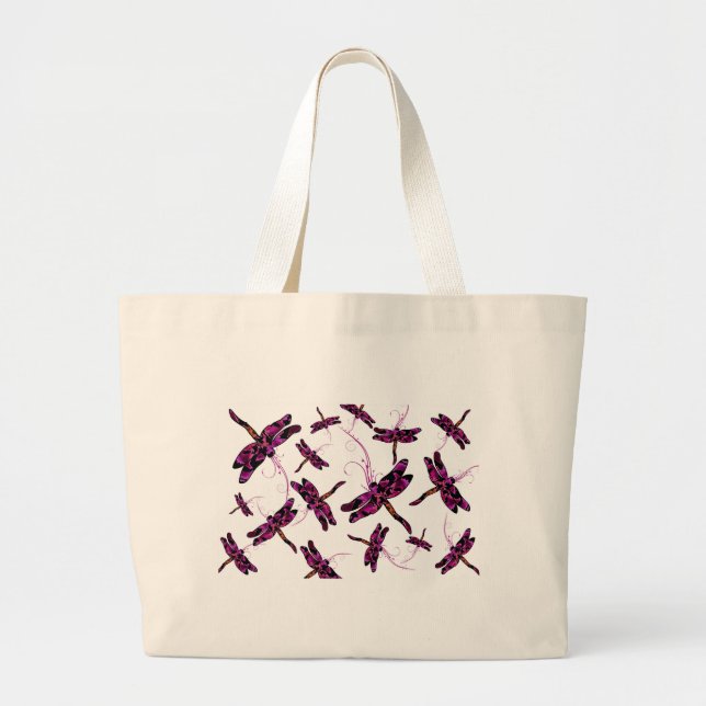 Whimsical Dragonflies Jumbo Stoffbeutel (Vorne)