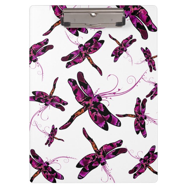 Whimsical Dragonflies Klemmbrett (Vorderseite)