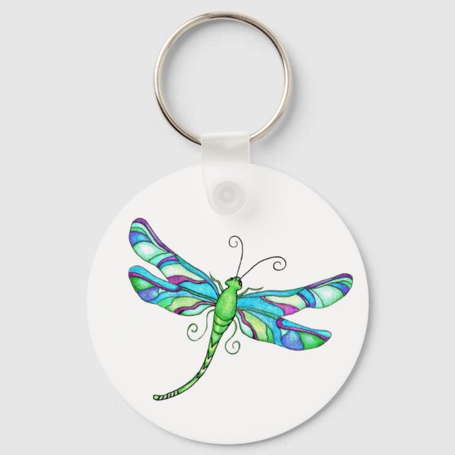 Whimsical Dragonflies Schlüsselanhänger (Vorderseite)