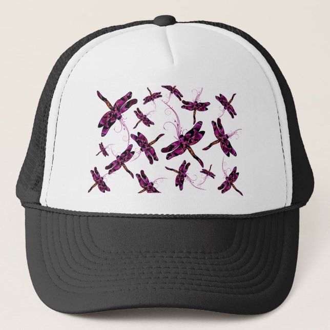 Whimsical Dragonflies Truckerkappe (Vorderseite)