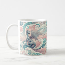 Whimsical Drakes: Pastel Dragon Fantasy Kaffeetasse