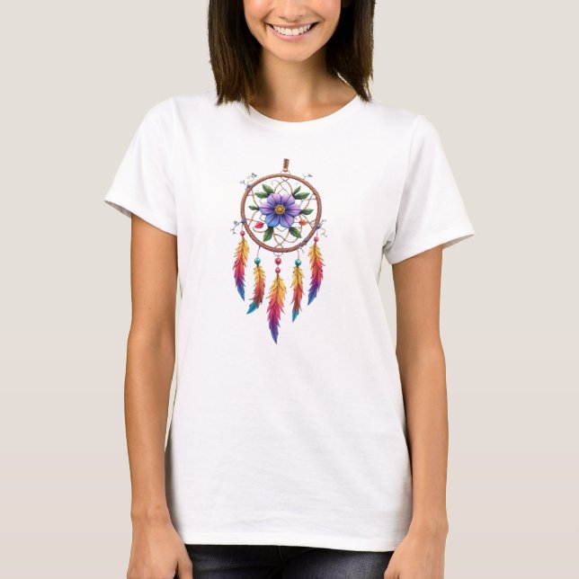 Whimsical Dreamcatcher Design T-Shirt (Vorderseite)