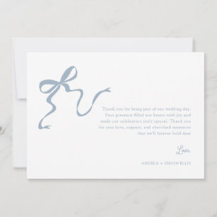 Whimsical Dusty Blue Wedding Danke Card