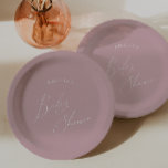 Whimsical Dusty Rose Babydusche Pappteller<br><div class="desc">Mit unseren skurrilen, staubigen Rose Baby Dusche Papier Teller, perfekt für Ihr einfaches, modernes Boho Frühling oder Sommerfest! Dieser Teller ist mit einem blüten, lichtdurchfluteten, boho-chischen Ambiente mit eleganter Kalligraphie und einem dezenten minimalistischen Design ausgestattet und eignet sich ideal für Mädchen. Außerdem ist es bearbeitbar, sodass Sie Ihre eigene klassische,...</div>