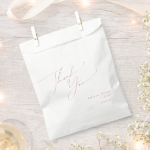 Whimsical Dusty Rose Babydusche Vielen Dank Geschenktütchen