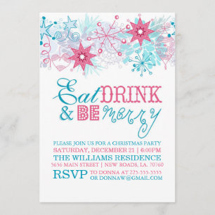 Whimsical Eat Drink und seien Sie froh Einladung