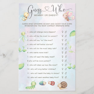 Whimsical eine kleine Liebe Bug Rainbow Guess Wer  Flyer