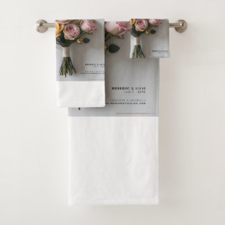 Whimsical Elegance: Eine Portrait Inspiriert Hochz Badhandtuch Set