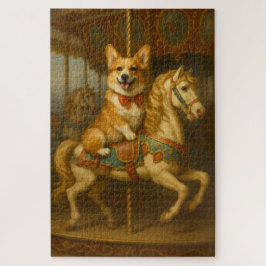 Whimsical Elegant Corgi Carousel