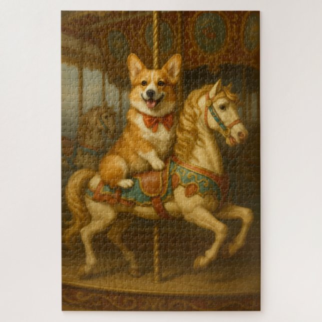 Whimsical Elegant Corgi Carousel (Vertikal)