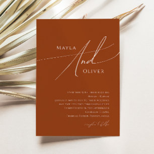 Whimsical Elegant Wüste   Terracotta Wedding Einladung