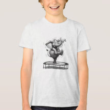 Whimsical Elephant on Trampoline – Cute Playfull