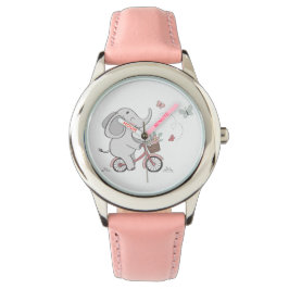 Whimsical Elephant Ride Bike - Kids Animal Design Armbanduhr