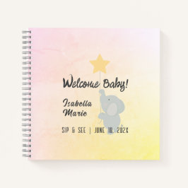 Whimsical Elephant Welcome Baby Advice & Wünsche Notizbuch