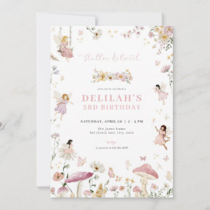 Whimsical Enchanted Fairy Invitation Anniversaire