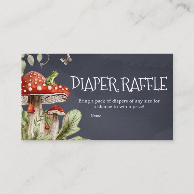Whimsical Enchanted Forest Diaper Raffle Begleitkarte (Vorderseite)