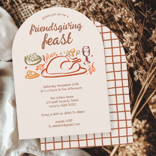 Whimsical Erntedank Friendsgiving Dinner ARCH Einladung