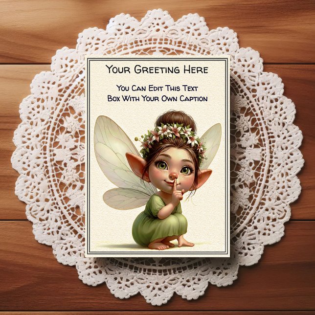 Whimsical Everyday Sentiment Storybook Fairy Postkarte (Von Creator hochgeladen)