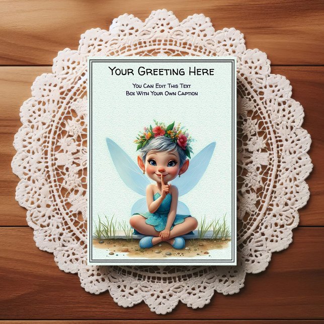 Whimsical Everyday Sentiment Storybook Fairy Postkarte (Von Creator hochgeladen)