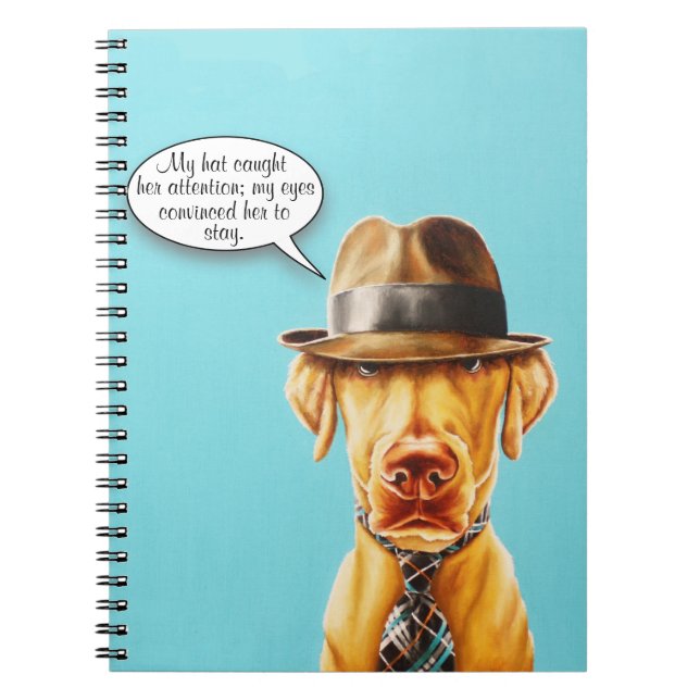 Whimsical Extravagant Dog Notebook Notizblock (Vorderseite)