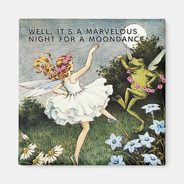 Whimsical Fairy and Frog Dancers Magnet (Vorne)