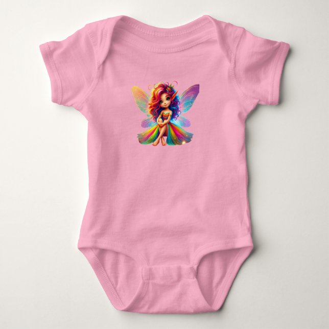 Whimsical Fairy Baby Bodysuit Baby Strampler (Vorderseite)