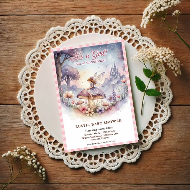 Whimsical Fairy Baby Shower Invitation Einladung (Von Creator hochgeladen)