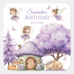 Whimsical Fairy Birthday Party Sticker verzaubert
