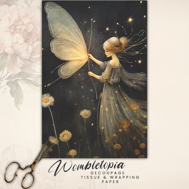 Whimsical Fairy & Butterfly Magische Decoupage Art Seidenpapier (Von Creator hochgeladen)