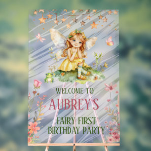 Whimsical Fairy erster Geburtstag Acrylschild